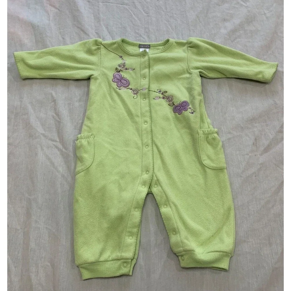CARTERS GIRLS FLEECE OUTFITS ROMPER SIZE 9 MONTHS